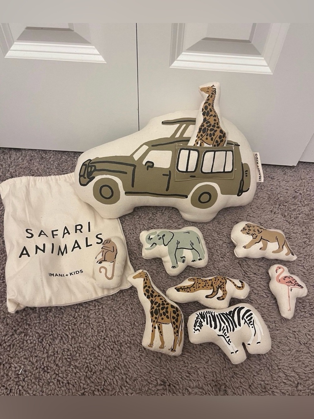 Safari Animals Pillow Set